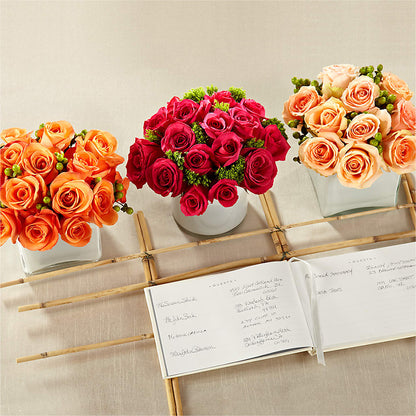 Dawn Rose Centerpiece – VERL'S CREATION FLORIST, Dallas TX